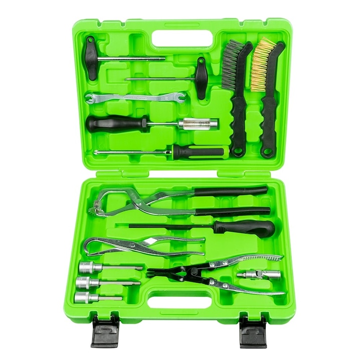Trusa 15 scule pentru montare si demontare arcuri saboti frana Jbm, cutie depozitare si transpor