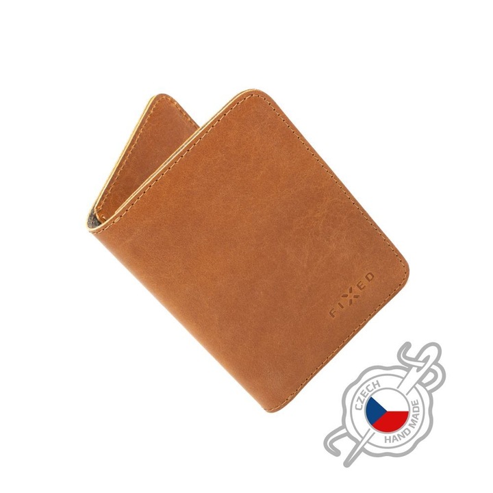 FIXED XLvalódi bőr pénztárca, barna, 228078, Pénztárca