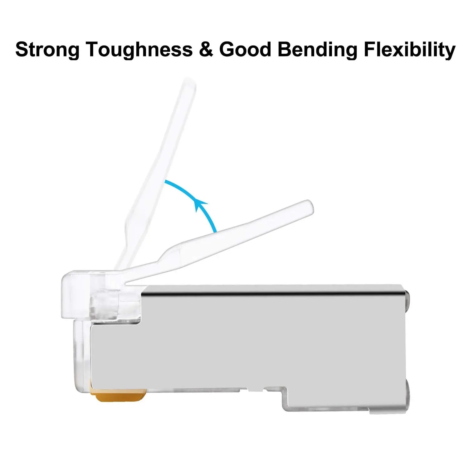 Комплект от 100 бр. - Екраниран щепсел RJ45 8P/8C UTP - FTP CAT5 CAT6 с ...