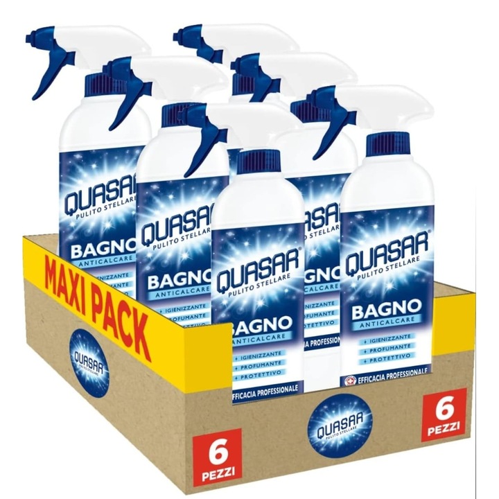 Set 6 bucati Spray anticalcar Quasar Bagno 580 ml