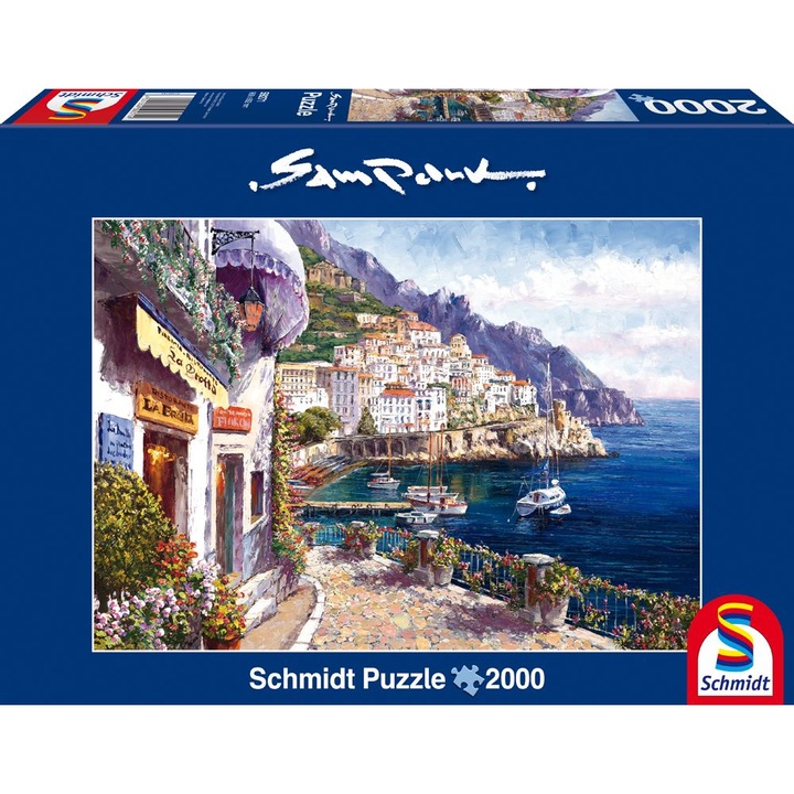 Puzzle Schmidt - Sam Park: Dupa-masa in Amalfi, 2000 piese