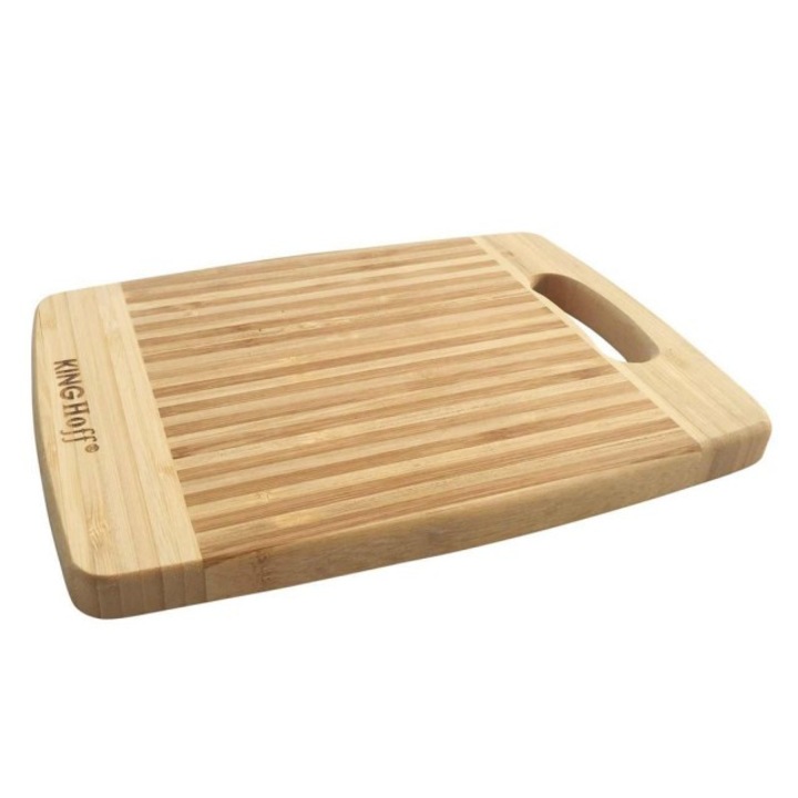 KingHoff KH-1141 téglalap alakú bambusz vágódeszka, 33 x 23 cm