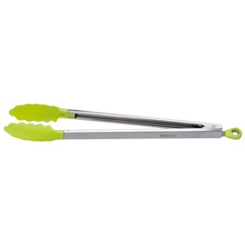 Cleste pentru bucatarie KingHoff, lungime 30 cm, inox si nylon Cleste pentru bucatarie KingHoff, lungime 30 cm, inox si nylon