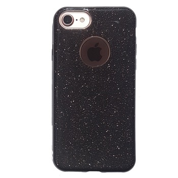 Husa 3 in 1 cu sclipici Iphone 7, Neagra Husa 3 in 1 cu sclipici Iphone 7, Neagra