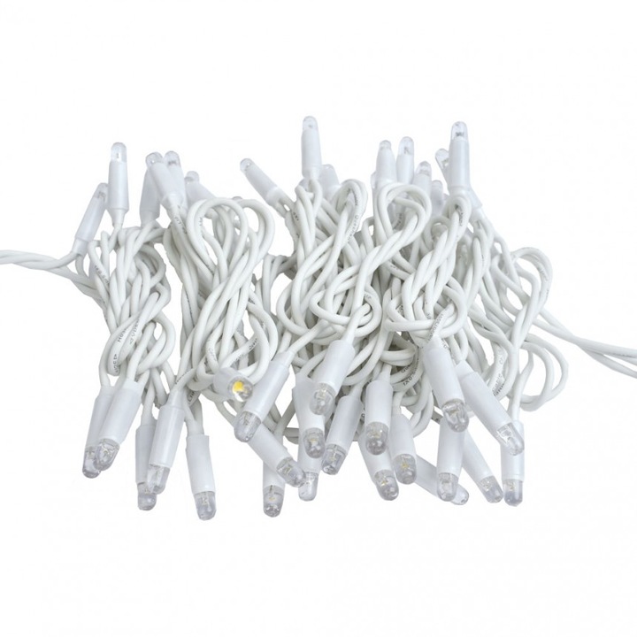 LED Nedvességálló világítókötél Lightex, 9.2W, 10m, 100LED, Hideg fehér fény, 230V, Tápegység mellékelve 722000000013, IP65