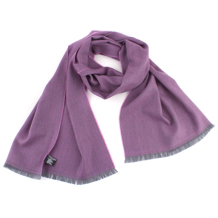 Мъжки фин вълнен шал Ma.Al.Bi. MAB554 57/11, Лилав