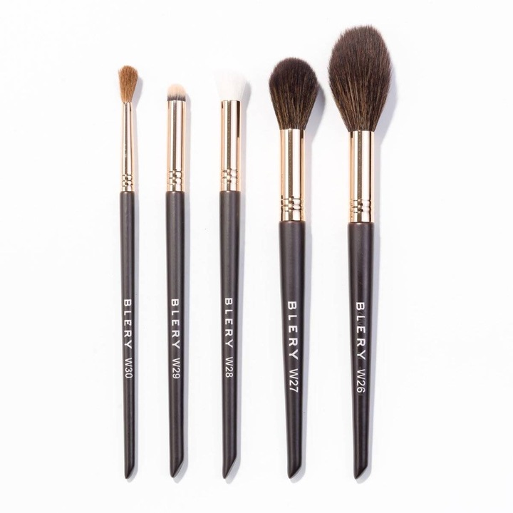 Set 5 pensule pentru machiaj Blery Cosmetics, Negru