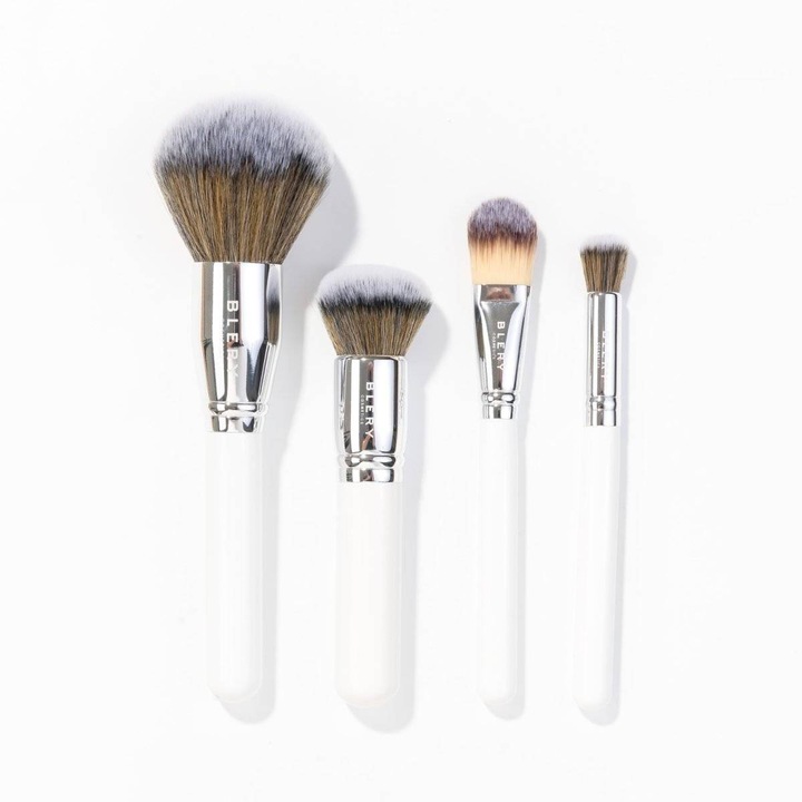 Set 4 pensule machiaj Blery Cosmetics, Alb