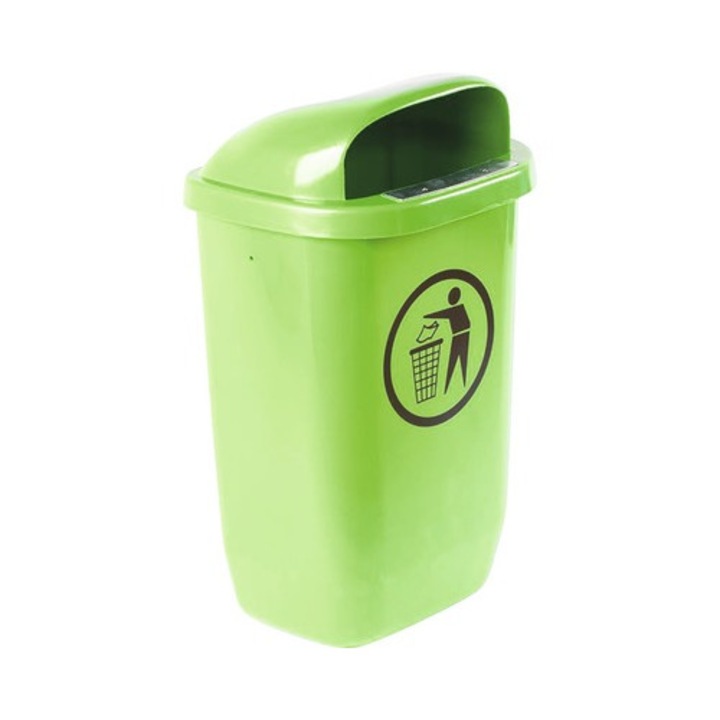 Cos Stradal Cu Platbanda 50 L Verde