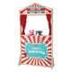 Teatru de papusi, Lemn, Doua papusi de mana, 55x20x100 cm, Multicolor
