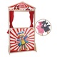 Teatru de papusi, Lemn, Doua papusi de mana, 55x20x100 cm, Multicolor