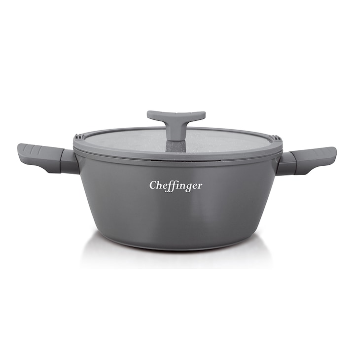 Cheffinger Pot, Scop®, fedő szűrővel, indukciós, 28 cm, szürke