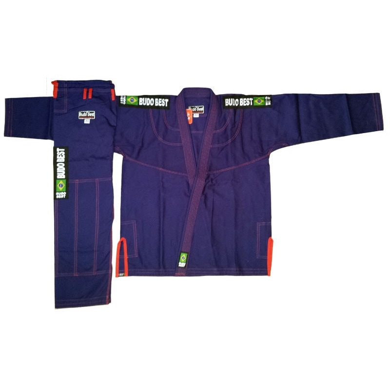 Kimono BJJ MB, Marime speciala A, Bleumarin/Rosu