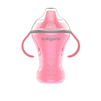Canita anti-varsare cu tetina adaptor moale 260 ml Pink Canita anti-varsare cu tetina adaptor moale 260 ml Pink