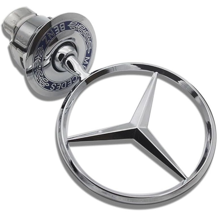 Motorháztető embléma Benz, MWAOWM, alumínium ötvözet, ezüst