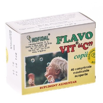 Flavo Vit C Copii, 200 mg, 40 comprimate, Hofigal Flavo Vit C Copii, 200 mg, 40 comprimate, Hofigal