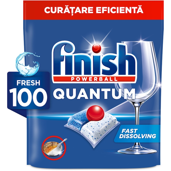 Капсули за съдомиялна Finish Quantum, 100 броя