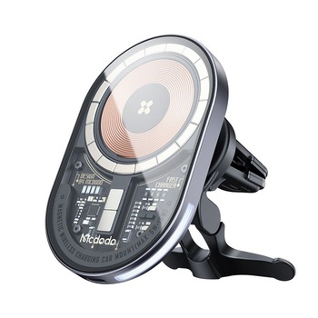 Suport Auto Magnetic Mcdodo Prism Series cu încarcare wireless, 15W, Transparent