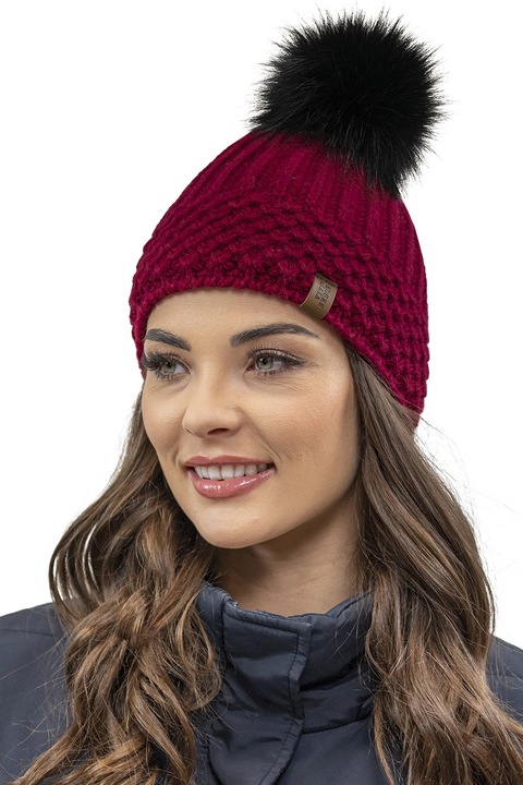 Női téli sapka, Vivisence, 7016, bordó, egy méret