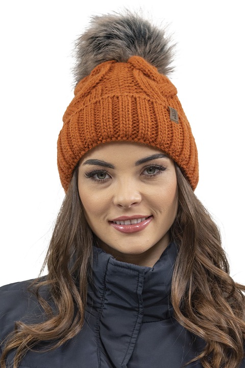 Női téli sapka, Vivisence, 7014, Narancs, egy méret