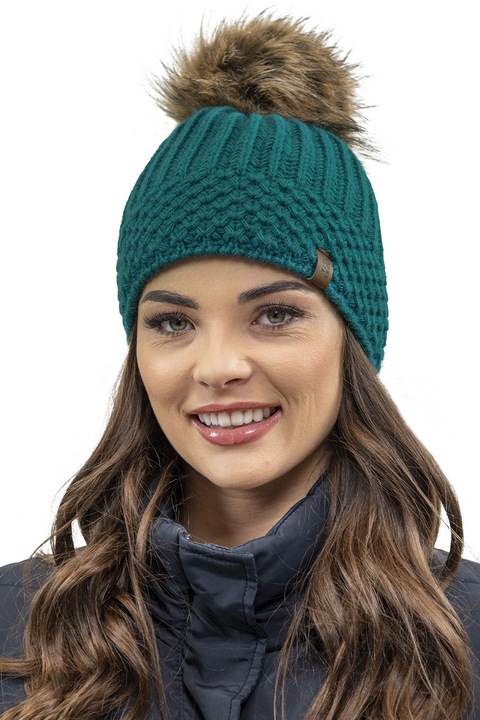 Női téli sapka, Vivisence, 7016, Sötét türkiz, egy méret