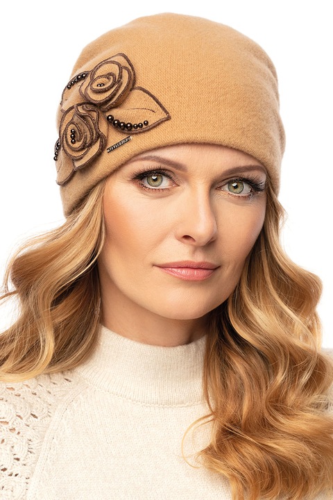 Caciula dama, de iarna, Vivisence, 7068, Bej, marime unica