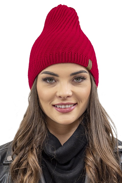 Női téli sapka, Vivisence, 7017, Piros, egy méret