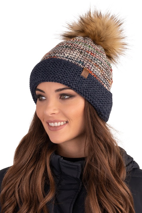 Női téli sapka, Vivisence, 7024, Sötétkék, egy méret