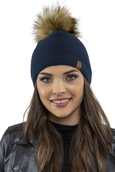 Női téli sapka, Vivisence, 7041, Sötétkék, egy méret