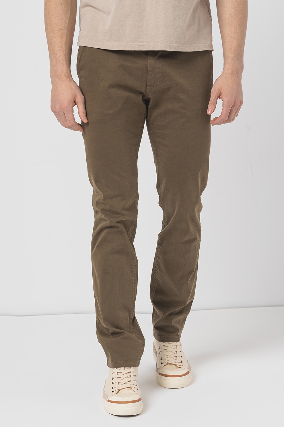 BOSS, Pantaloni chino slim-fit, Kaki, W32-L32