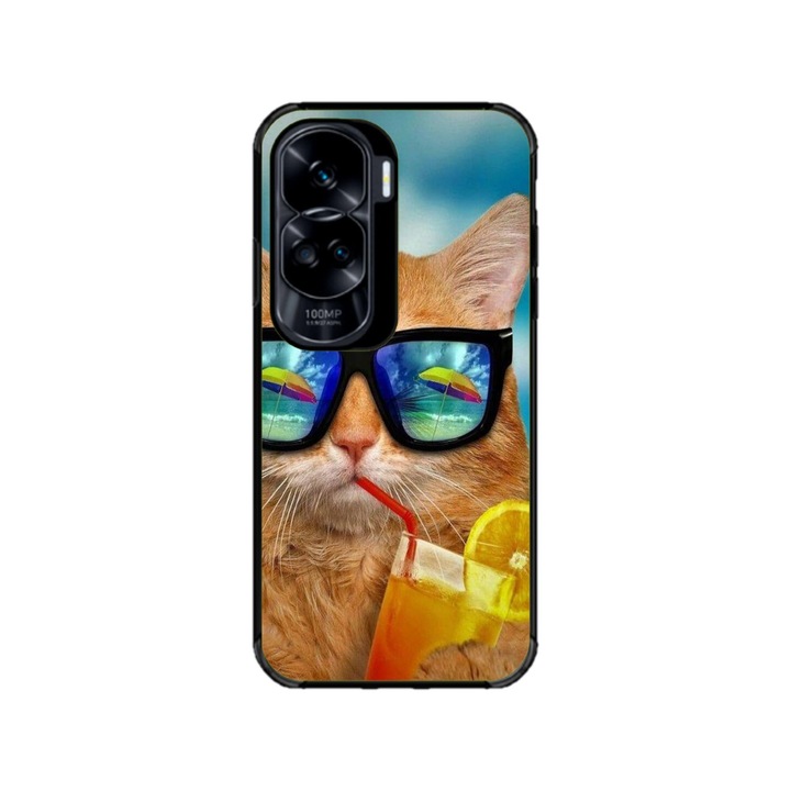 Custom HQ Print калъф за Honor 90 Lite, модел Cool Cat, многоцветен, S1D1M0031