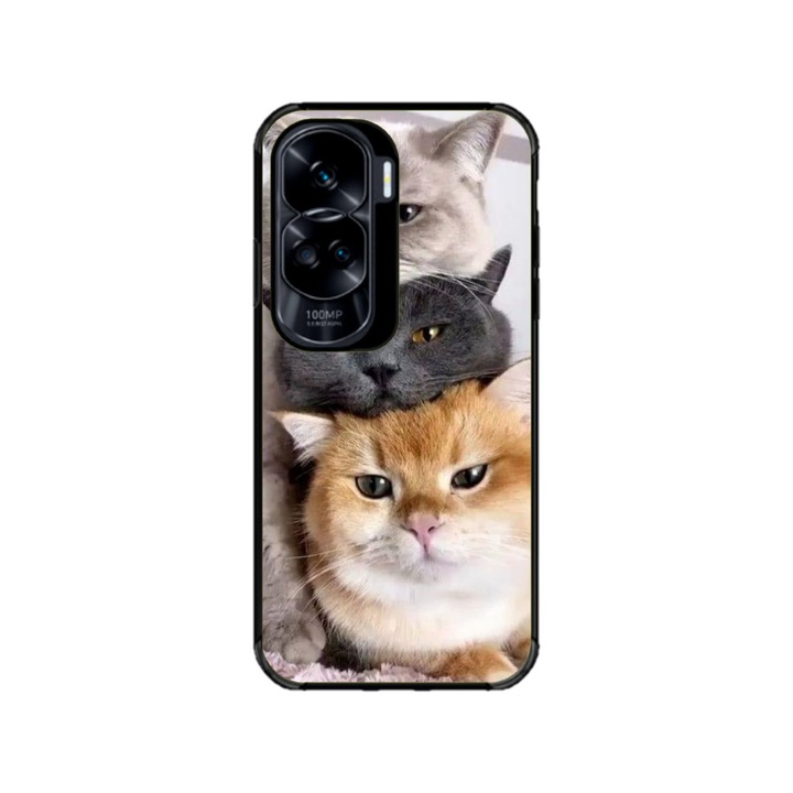 Husa personalizata HQ Print pentru Honor 90 Lite, model Cats, multicolor, S1D1M0116