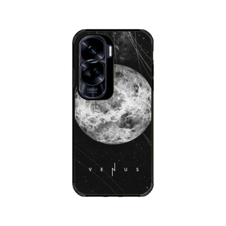 Husa personalizata HQ Print si Folie de Silicon pentru Honor 90 Lite, model Moon, multicolor, S1D1M0212