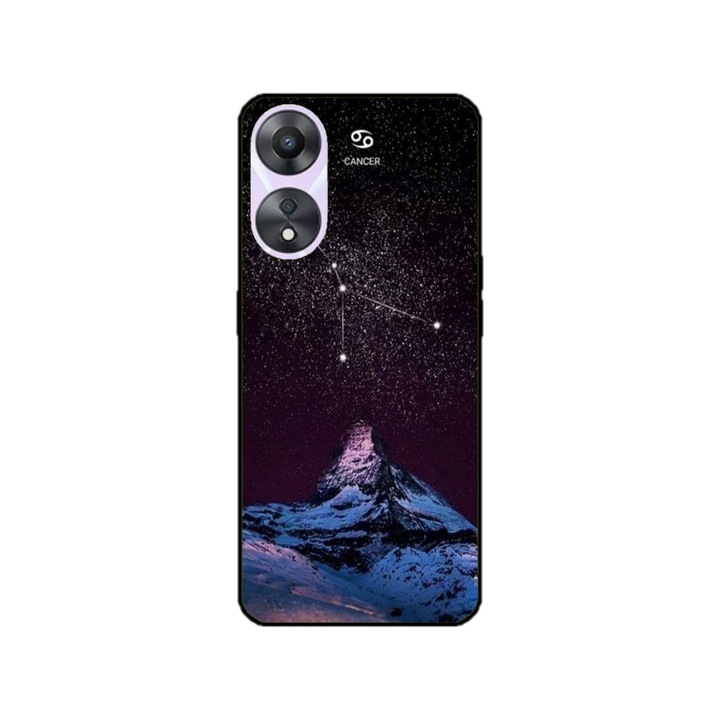 Husa personalizata HQPrint si Folie de Silicon pentru Huawei P50 Pro, model Cancer Sky, multicolor, S1D1M0356