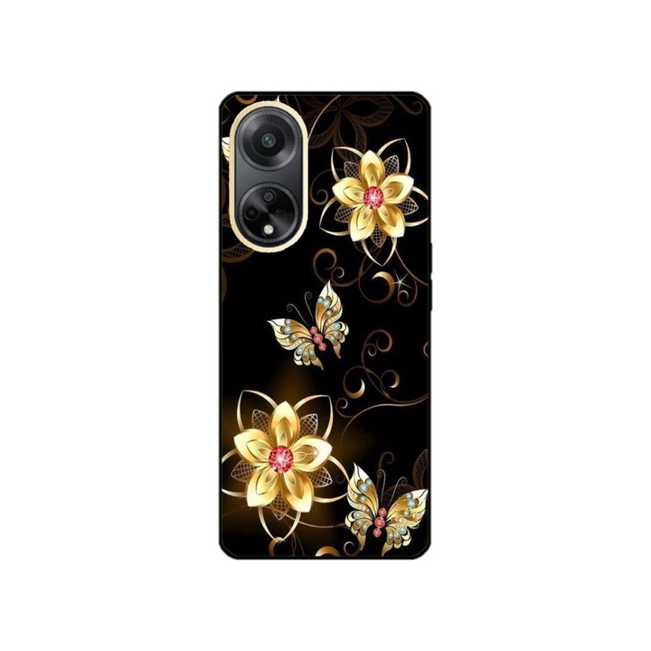 Персонализиран калъф за плуване и силиконово фолио за OPPO Reno8 T, модел Butterfly #5, многоцветен, S1D1M0042