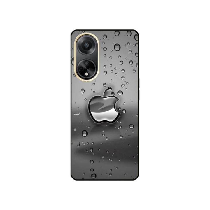 Персонализиран калъф за плуване и силиконово фолио за OPPO Reno8 T, Rainy модел с лого на Apple, многоцветен, S1D1M0148