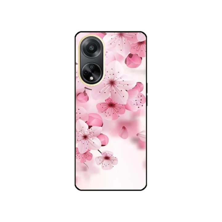 Персонализиран калъф HQPrint за OPPO Reno8 T, модел Flowers #17, многоцветен, S1D1M0241