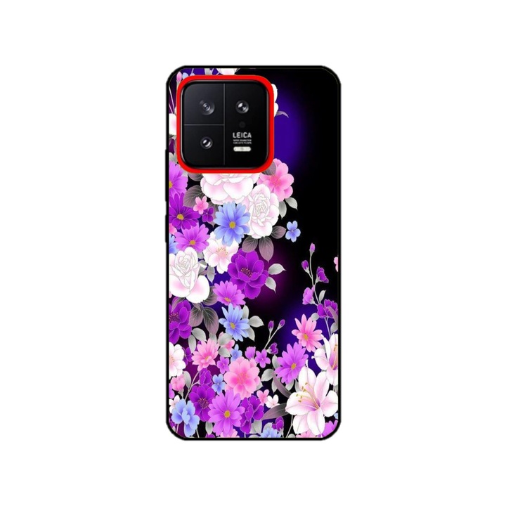 Персонализиран калъф и силиконов протектор за Xiaomi 13, Модел Flowers #3, Многоцветен, S1D1M0039