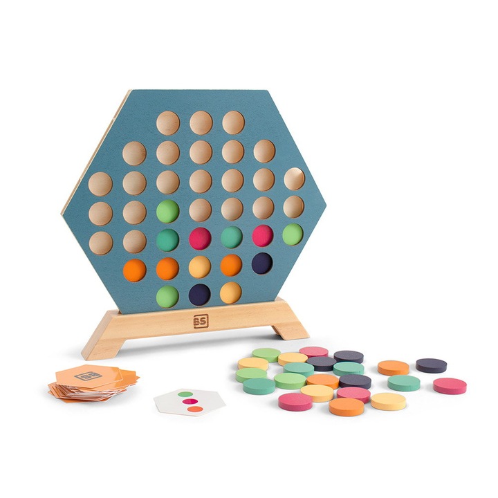 Дървена стратегическа игра, 3 в ред, BS Toys