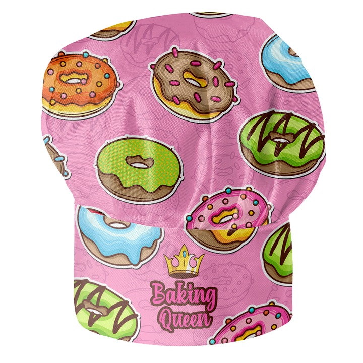 Szakács sapka gyerekeknek, 48-55 cm, Donuts