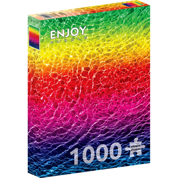 Puzzle 1000 Piese ENJOY – Submerged Rainbow, Curcubeu Subacvatic, Valuri de Mare Gradient – Aspect Mat Anti-Reflexii, Suprafata Catifelata, Piese Rigide cu Forme Unice, Imbinare Stransa, Culori Intense, Inlocuire Piese Lipsa – 68x48 cm