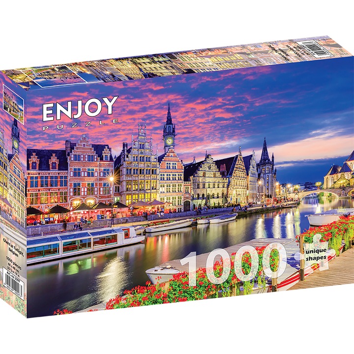 Puzzle 1000 piese Enjoy – Ghent at Twilight, Belgium