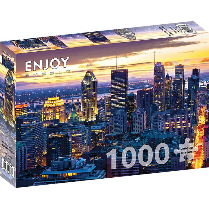 Пъзел 1000 части ENJOY - Montreal Skyline by Night, Канада
