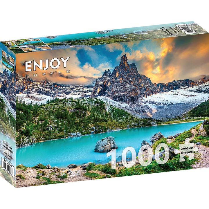 Puzzle 1000 piese Enjoy – Sorapis Lake, Dolomites, Italy