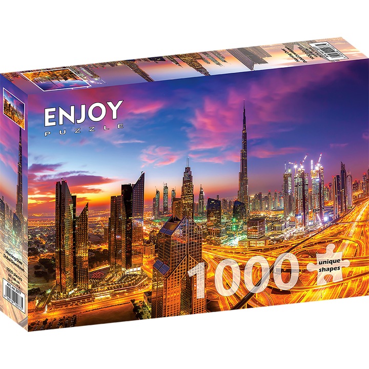 Puzzle 1000 piese Enjoy – Morning Over Dubai Downtown
