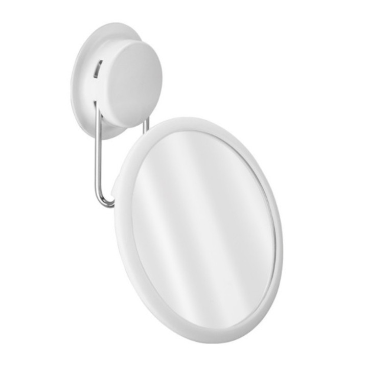 Oglinda de baie, LeXHui, 14.5x14.5 cm, Alb