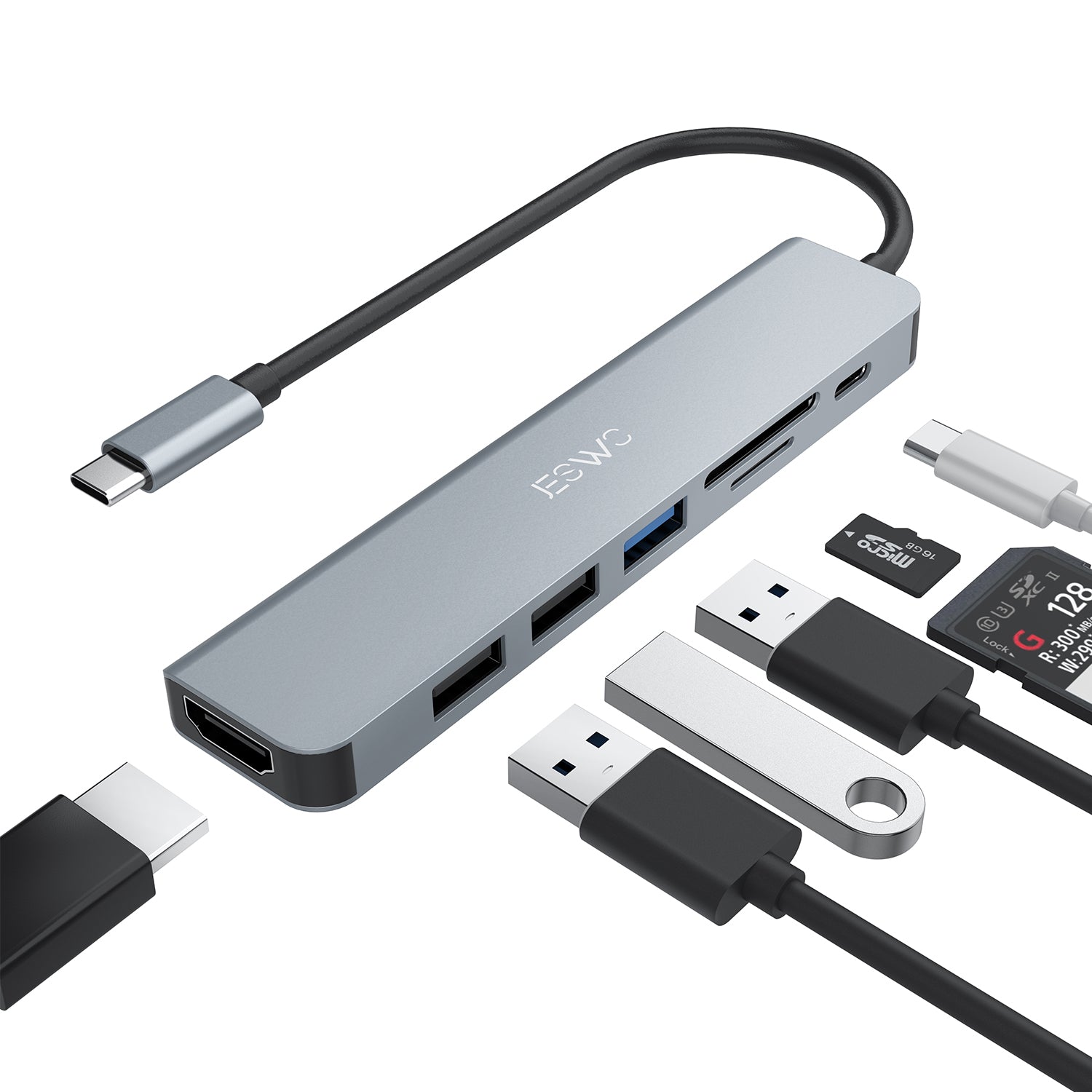 Hub USB-C magnetico 9 in 1 con slot SSD NVMe