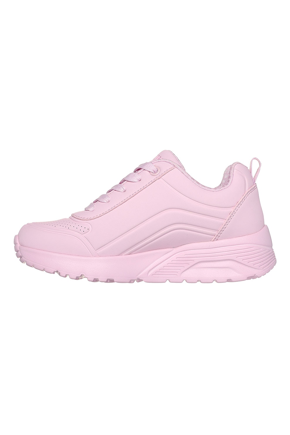 Skechers, Pantofi sport cu fermoar lateral Uno Lite - Easy, Roz pastel, 30 EU