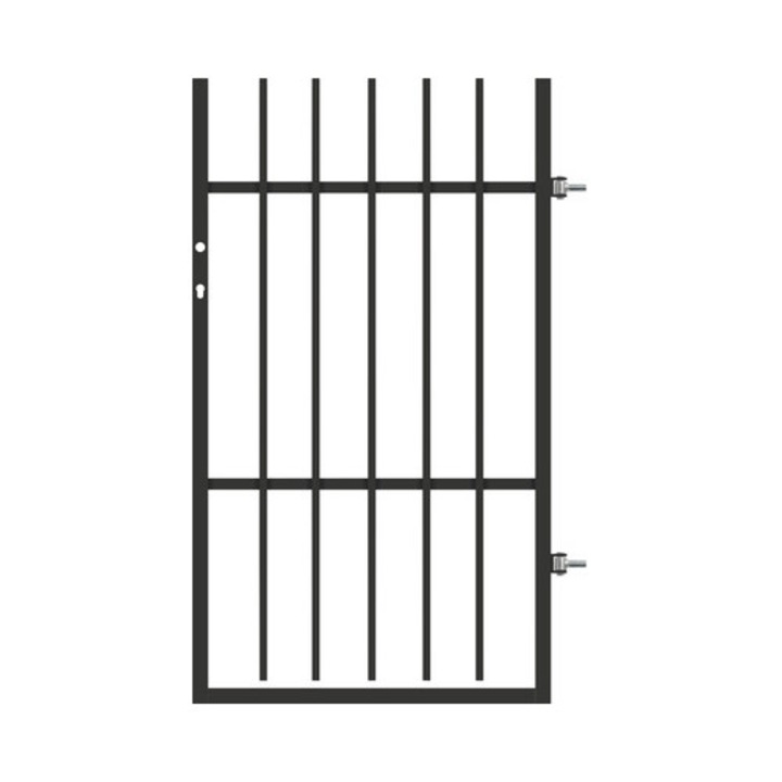 Poarta Pietonala Polbram Cindrel 90x200 Cm Deschidere Dreapta Negru