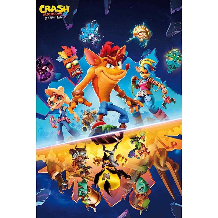 Poster Crash Bandicoot, It's about time, 91.5 x 61 cm